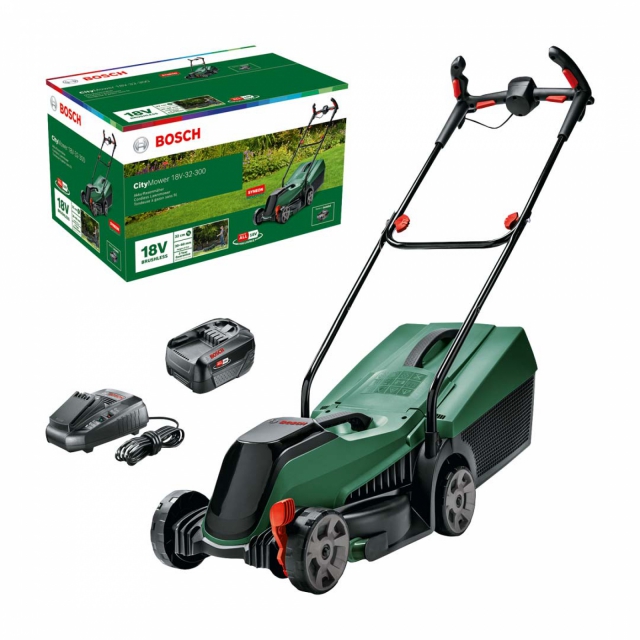 Акумуляторна газонокосарка BOSCH CityMower 18V-32-300 з акб і з/п (06008B9A07)